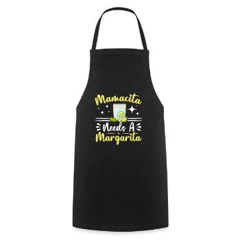 Mamacita a besoin d’une Margarita Alcoholic Mama Cocktail - Tablier de cuisine - noir - Devant - AI Model Male 185 dark (185cm)