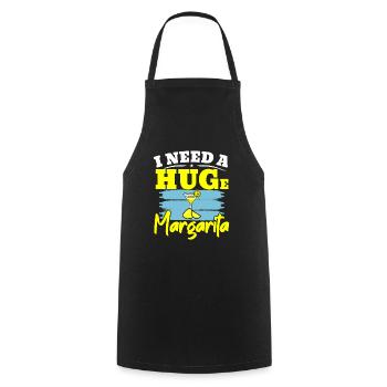 J’ai besoin d’un énorme cocktail alcoolisé Margarita Lover - Tablier de cuisine - noir - Devant - AI Model Male 185 dark (185cm)