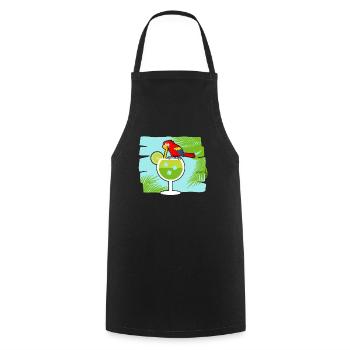 Margarita Drinker Papageienliebhaber Alkoholischer Cocktail - Kochschürze - Schwarz - Vorne - AI Model Male 185 dark (185cm)