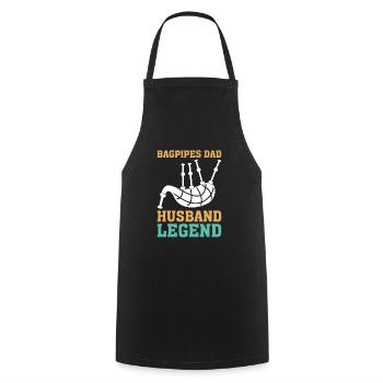 Bagpipes Father Bagpipe Musician Papa - Cooking Apron - black - Front - AI Model Male 185 dark (185cm)