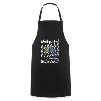 Budgerigar Parakeet Bird Pet Gift - Cooking Apron - black - Front - AI Model Male 185 dark (185cm)