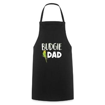 Budgerigar Parakeet Bird Pet Gift - Cooking Apron - black - Front - AI Model Male 185 dark (185cm)