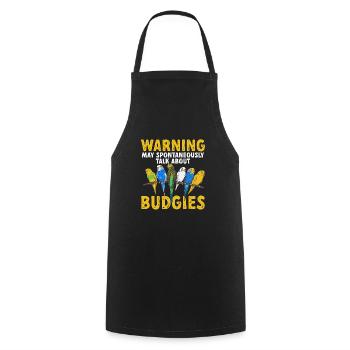 Budgerigar Perruche Oiseau Cadeau pour animaux de compagnie - Tablier de cuisine - noir - Devant - AI Model Male 185 dark (185cm)