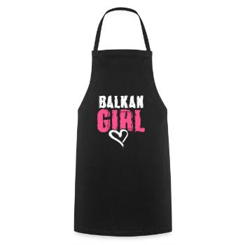 Balkan Girl Croatia Albania Kosovo Bosnia - Cooking Apron - black - Front - AI Model Male 185 dark (185cm)