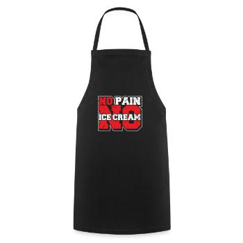 No Pain No Ice Cream Funny Gym Saying Fitness Card - Kochschürze - Schwarz - Vorne - AI Model Male 185 dark (185cm)