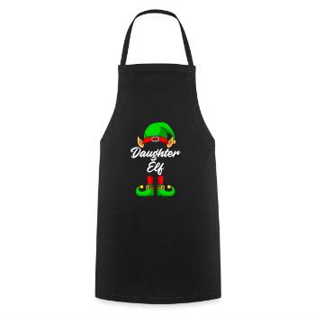 daughter elf christmas family girl - Cooking Apron - black - Front - AI Model Male 185 dark (185cm)