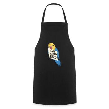 Budgerigar Perruche Oiseau Cadeau pour animaux de compagnie - Tablier de cuisine - noir - Devant - AI Model Male 185 dark (185cm)