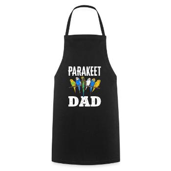 Budgerigar Parakeet Bird Pet Gift - Cooking Apron - black - Front - AI Model Male 185 dark (185cm)