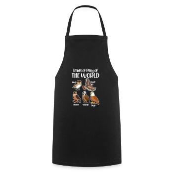 Oiseaux de proie du monde - Tablier de cuisine - noir - Devant - AI Model Male 185 dark (185cm)