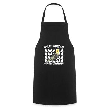 cockatiel cockatoo parrot bird gift - Cooking Apron - black - Front - AI Model Male 185 dark (185cm)
