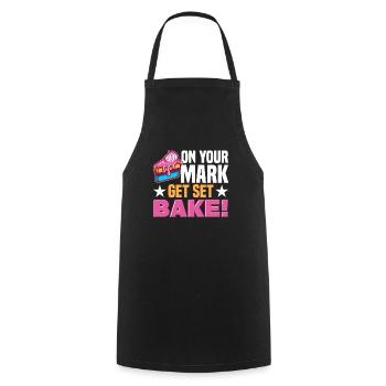 On Your Mark Get Set Bake Funny Baking For Bakers - Kochschürze - Schwarz - Vorne - AI Model Male 185 dark (185cm)