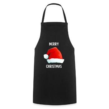 Merry Christmas Lustiges Weihnachtsshirt - Kochschürze - Schwarz - Vorne - AI Model Male 185 dark (185cm)