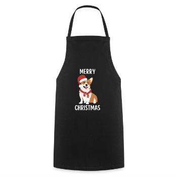 Joyeux Noël Drôle de Chemise de Noël - Tablier de cuisine - noir - Devant - AI Model Male 185 dark (185cm)