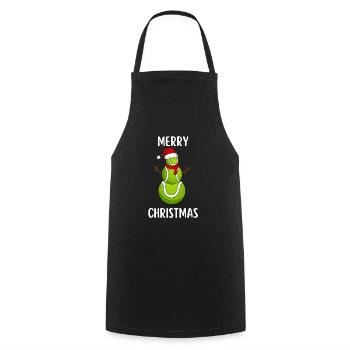 Joyeux Noël Drôle de Chemise de Noël - Tablier de cuisine - noir - Devant - AI Model Male 185 dark (185cm)