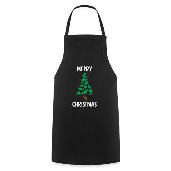 Merry Christmas Lustiges Weihnachtsshirt - Kochschürze - Schwarz - Vorne - AI Model Male 185 dark (185cm)