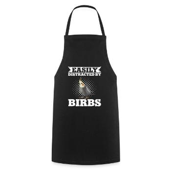 cockatiel cockatoo parrot bird gift - Cooking Apron - black - Front - AI Model Male 185 dark (185cm)
