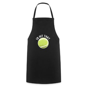 Ich würde den Tennisball treffen Sportspieler - Kochschürze - Schwarz - Vorne - AI Model Male 185 dark (185cm)