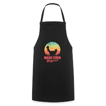 Maine Coon Whisperer Cat Pet Cat - Cooking Apron - black - Front - AI Model Male 185 dark (185cm)
