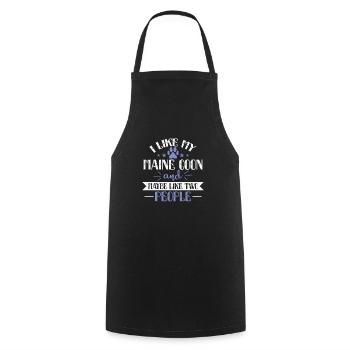 I Like my Maine Coon and Maybe like two People - Cooking Apron - black - Front - AI Model Male 185 dark (185cm)
