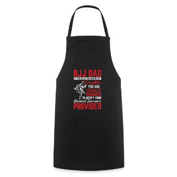 BJJ Dad Protector Funny Brazilian Jiu Jitsu Father - Cooking Apron - black - Front - AI Model Male 185 dark (185cm)