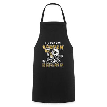 Bier trinken Saufen Es eskaliert eh party - Kochschürze - Schwarz - Vorne - AI Model Male 185 dark (185cm)