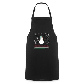 Charge de Noël Bonhomme de neige Neige Hiver Froid - Tablier de cuisine - noir - Devant - AI Model Male 185 dark (185cm)