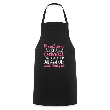 cockatiel cockatoo parrot bird gift - Cooking Apron - black - Front - AI Model Male 185 dark (185cm)