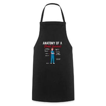 Drôle d’assistant dentaire Anatomie d’une assistance dentaire - Tablier de cuisine - noir - Devant - AI Model Male 185 dark (185cm)