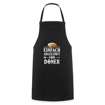 Einfach abgelenkt von Döner - Kochschürze - Schwarz - Vorne - AI Model Male 185 dark (185cm)