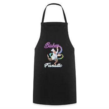 Baker Fanatic Cook Chef Cookies Christmas Magic - Cooking Apron - black - Front - AI Model Male 185 dark (185cm)