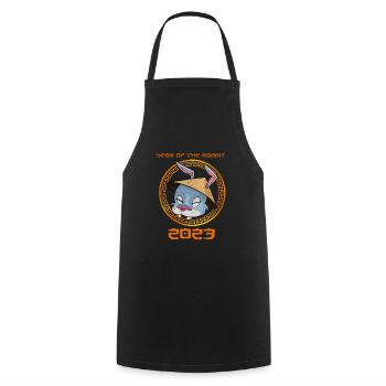 Happy Chinese New Year 2023 I Year Of The Rabbit - Cooking Apron - black - Front - AI Model Male 185 dark (185cm)