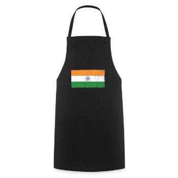 Tag der indischen Republik Hindustani indische Flagge - Kochschürze - Schwarz - Vorne - AI Model Male 185 dark (185cm)