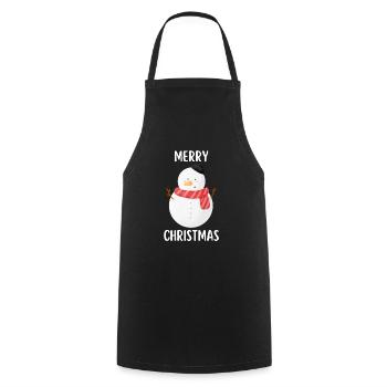 Joyeux Noël Drôle de Chemise de Noël - Tablier de cuisine - noir - Devant - AI Model Male 185 dark (185cm)