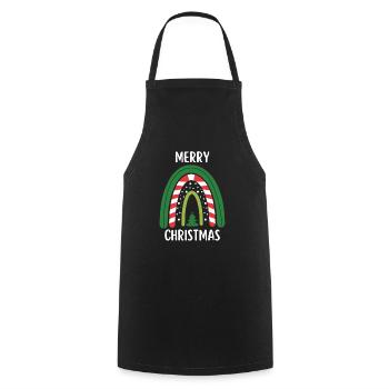 Joyeux Noël Drôle de Chemise de Noël - Tablier de cuisine - noir - Devant - AI Model Male 185 dark (185cm)