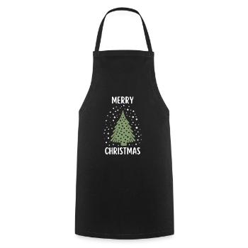 Joyeux Noël Drôle de Chemise de Noël - Tablier de cuisine - noir - Devant - AI Model Male 185 dark (185cm)