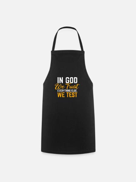 Christian Tester QA Engineer Developer Testing Spe - Cooking Apron - black