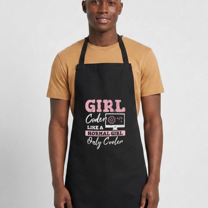 Drôle de fille Codeur Code de programmation informatique Développement Web Tablier de cuisine
