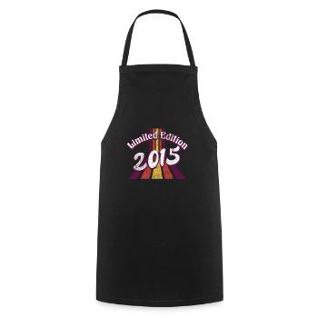 Limited Edition 2015 Vintage - Cooking Apron - black - Front - AI Model Male 185 dark (185cm)