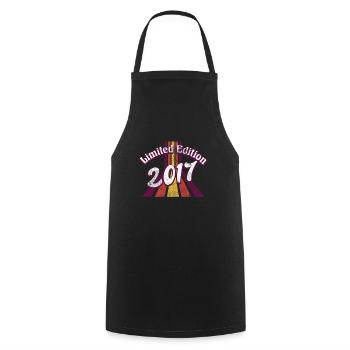 Limited Edition 2017 Vintage - Cooking Apron - black - Front - AI Model Male 185 dark (185cm)