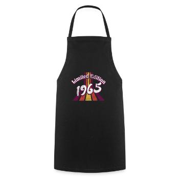 Limited Edition 1965 Vintage - Cooking Apron - black - Front - AI Model Male 185 dark (185cm)