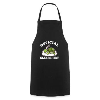 Official sleepshirt Turtle - Cooking Apron - black - Front - AI Model Male 185 dark (185cm)
