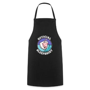 Official sleepshirt Pig - Cooking Apron - black - Front - AI Model Male 185 dark (185cm)