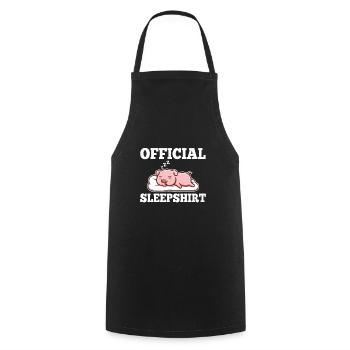 Official sleepshirt Pig - Cooking Apron - black - Front - AI Model Male 185 dark (185cm)