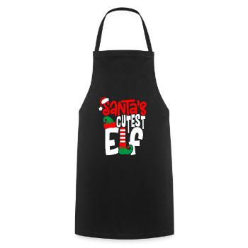 L’elfe le plus mignon du Père Noël - Tablier de cuisine - noir - Devant - AI Model Male 185 dark (185cm)