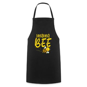 Mama Bee Imker Imkerin Honig Bauer Bienen - Kochschürze - Schwarz - Vorne - AI Model Male 185 dark (185cm)