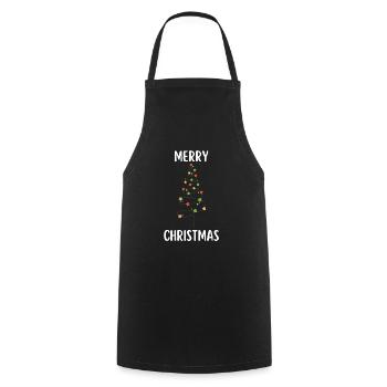 Joyeux Noël Drôle de Chemise de Noël - Tablier de cuisine - noir - Devant - AI Model Male 185 dark (185cm)