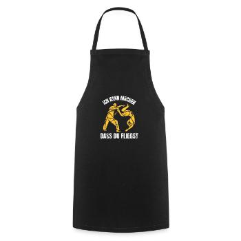 Ich kann machen das du fliegst Kampfsport Judo - Kochschürze - Schwarz - Vorne - AI Model Male 185 dark (185cm)