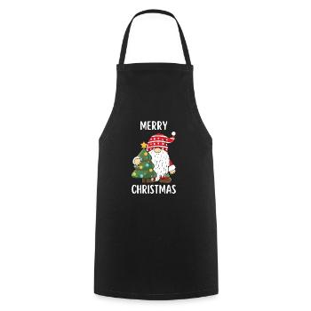 Joyeux Noël Drôle de Chemise de Noël - Tablier de cuisine - noir - Devant - AI Model Male 185 dark (185cm)