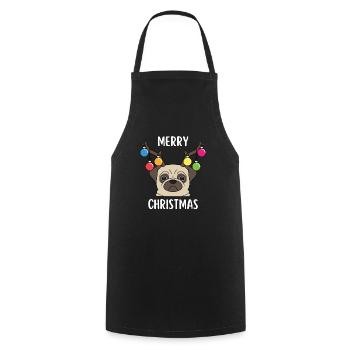 Joyeux Noël Drôle de Chemise de Noël - Tablier de cuisine - noir - Devant - AI Model Male 185 dark (185cm)