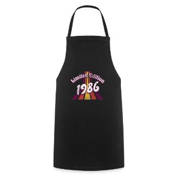 Edition Limitée Millésime 1986 - Tablier de cuisine - noir - Devant - AI Model Male 185 dark (185cm)